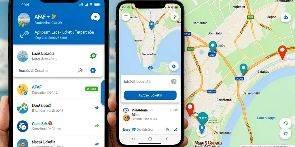 Tampilan antarmuka aplikasi AFAF dengan fitur lacak lokasi yang mudah digunakan.