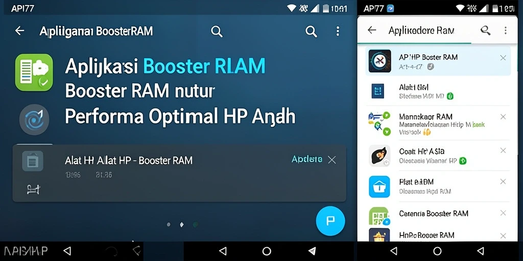 Tampilan antarmuka <strong>API77</strong> yang sederhana dan efektif untuk mengelola RAM.