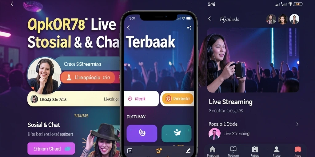 Antarmuka aplikasi CACOR78 untuk pengalaman Live Streaming yang menarik.