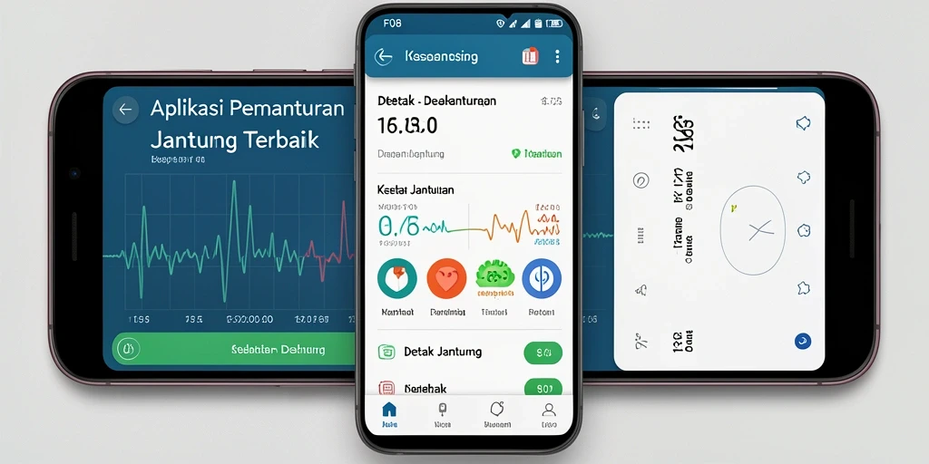Antarmuka utama F08 menampilkan pemantauan detak jantung yang akurat.