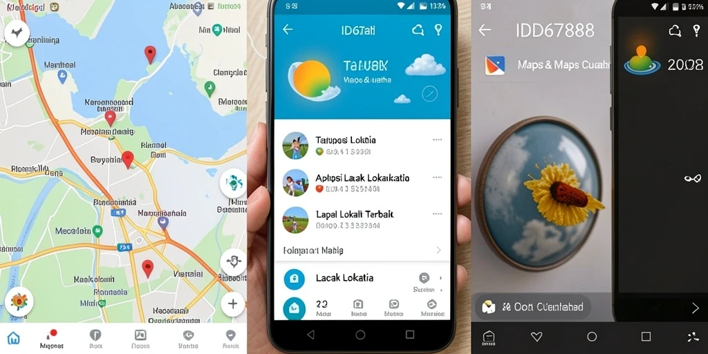 Tampilan antarmuka aplikasi ID6788 untuk lacak lokasi.