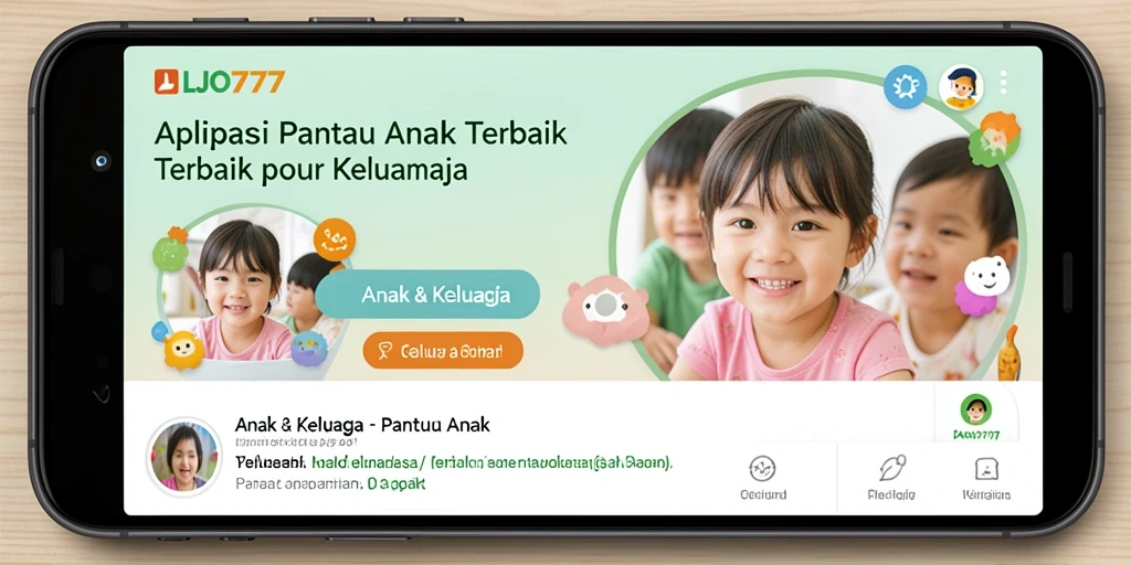 Tampilan antarmuka LJO777 yang intuitif untuk Pantau Anak.