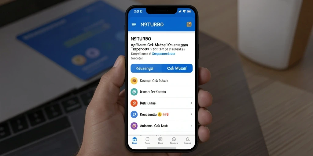Antarmuka N9TURBO menampilkan informasi mutasi keuangan secara jelas.