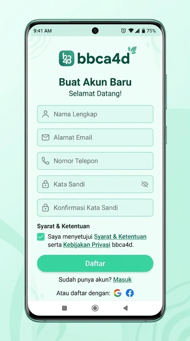 Registrasi Mudah Akun bbca4d untuk Pengguna Android